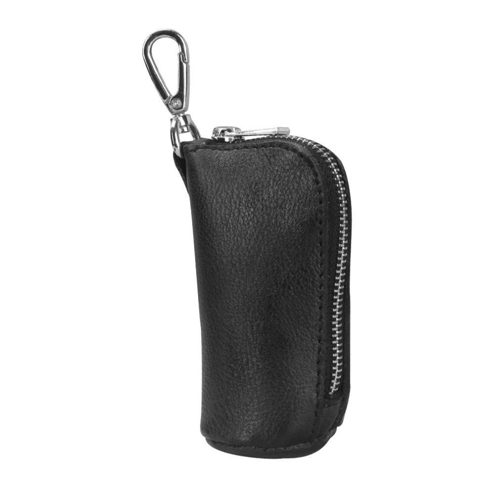 Gebwolf Universal Car Key Case Wallets Retro Cowhide Key Chain Bag Holder Car Remote Key Pouch Car Keychain Zipper Bag Black 885659315688