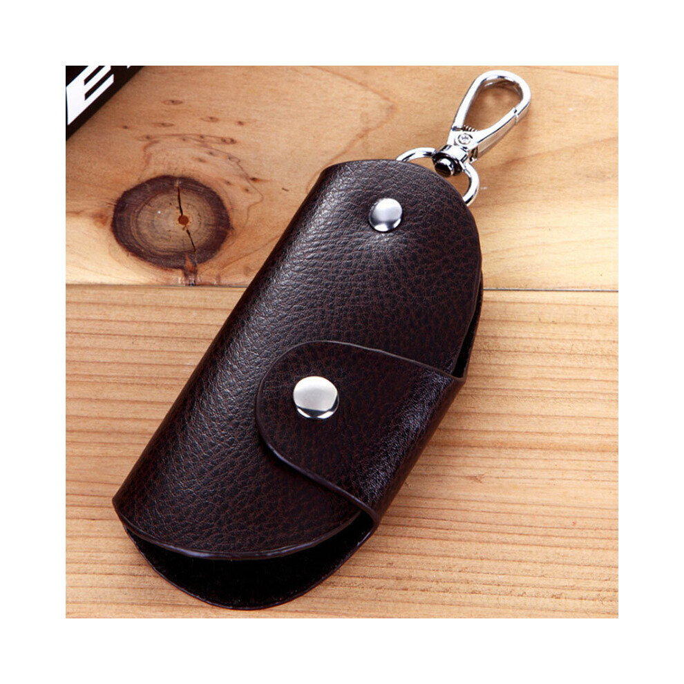 High Cowhide Leather Car Key Bag Wallet Function Key Case Housekeeper Holders Brown 885659316326