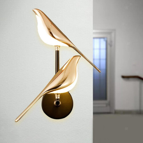 (28x12x38cm) Nordic Bird Wall Lamp LED Sconce Light Wall Mount for Home Room Indoor Decor