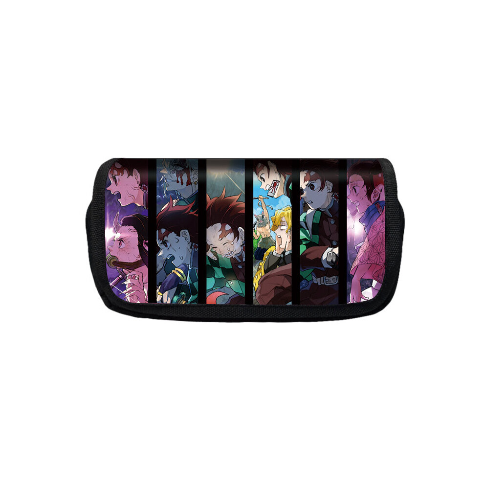 Anime Demon Slayer Kimetsu No Yaiba Pencil Case Zipper Makeup Bag Pen Stationery Bags Catoon Pencil Box woman Cosmetic bag