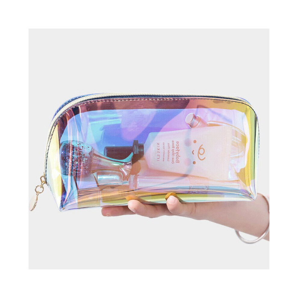Multicoloured Laser Cosmetic Bag Ins Style Cosmetics Semicircle Travel Bag Portable Dumpling-Shaped Transparent Wash Bag