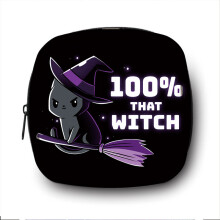 Cat Witch Print Sanitary Napkin Bag Women Menstrual Period Witchcraft Skull Portable Gothic Small Handnags Gift