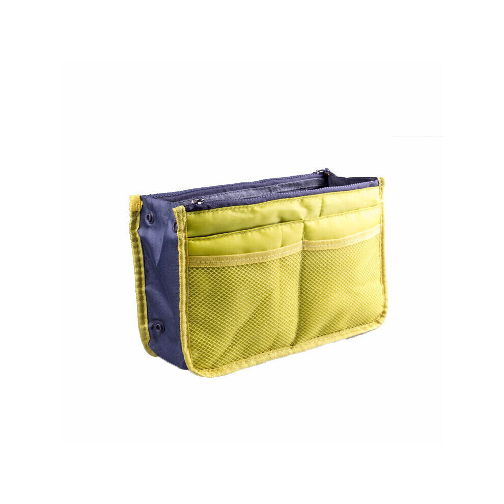 Brown Organizer Insert Women Storage Bag Nylon Travel Insert Organizer Handbag Purse Large Liner Makeup Cosmetic Bag Tote Pouch