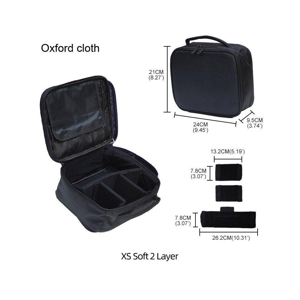 Brown Marble Cosmetic Bag Partition Functional Portable Travel Storage Makeup Case