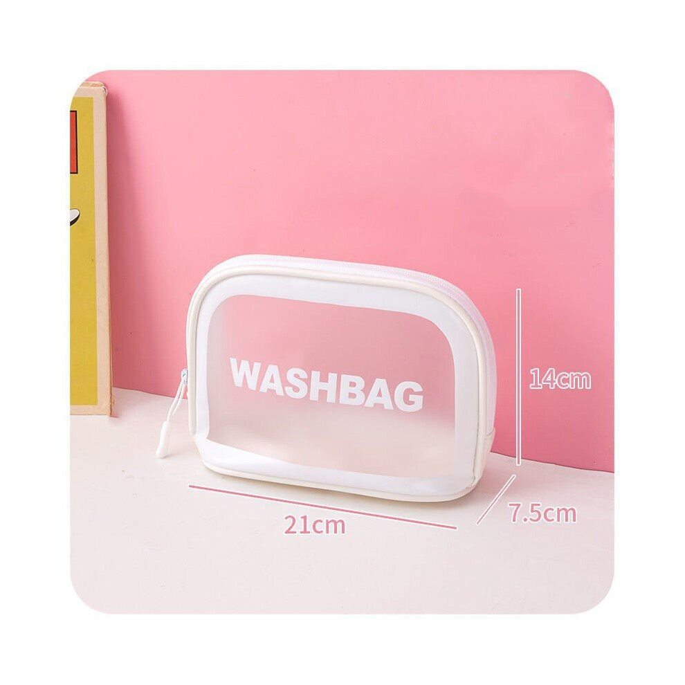 Brown Ladies Large Capacity Cosmetic Bag Pvc Travel Makeup Storage Bag Female Washbag Frosted Waterproof Organizer For Cosmetics