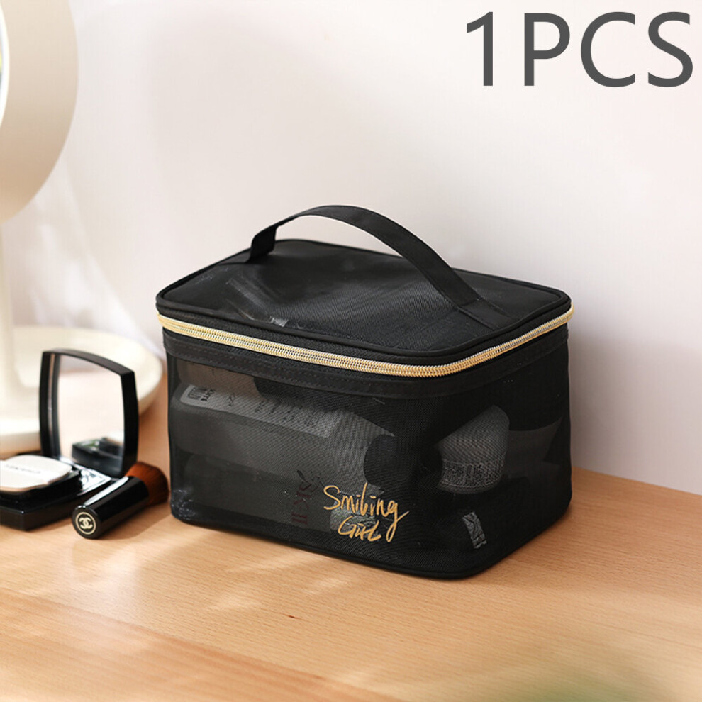 Mesh Cosmetic Bag Makeup Bags Portable Travel Zipper Pouches for Home Office Accessories Cosmet Bag Woman
