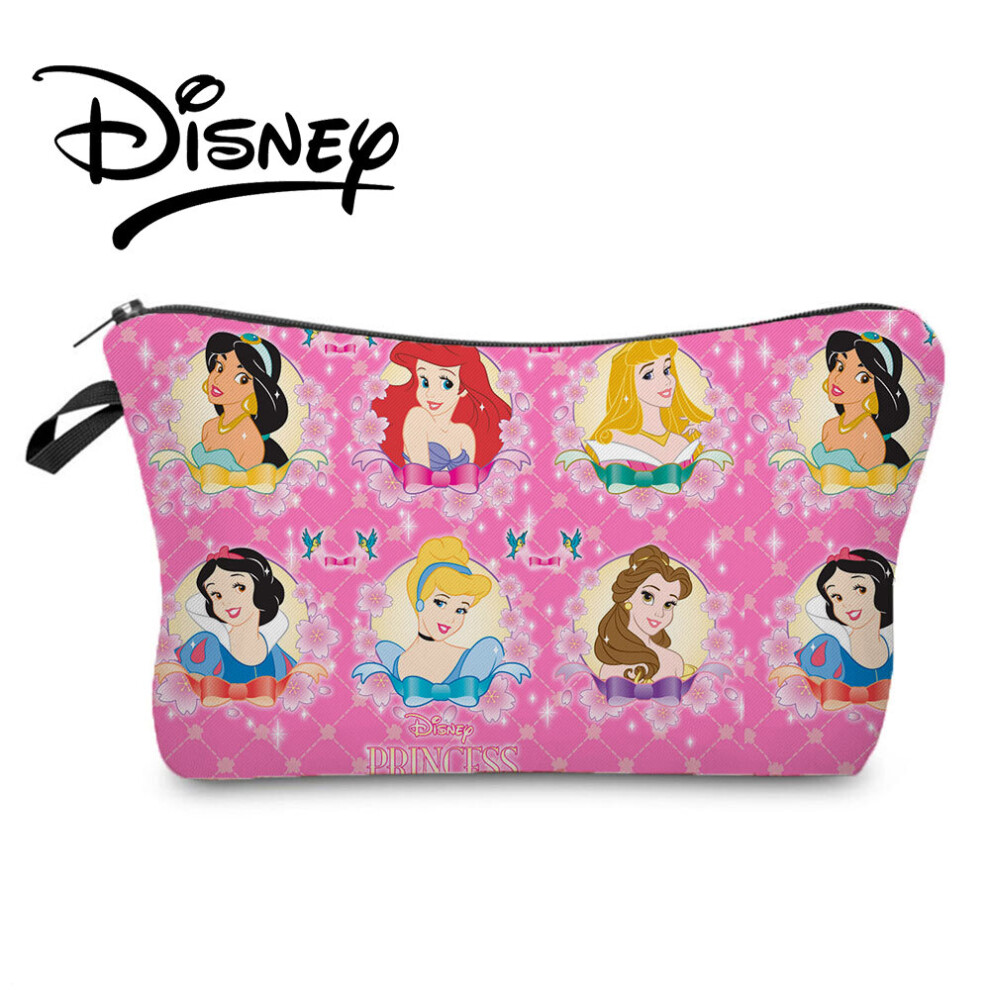 Princess Printed Makeup Bag Cartoon Storage Bag Polyester Cosmetic Bags Girl Pencil Case Child Candy Bag Portable