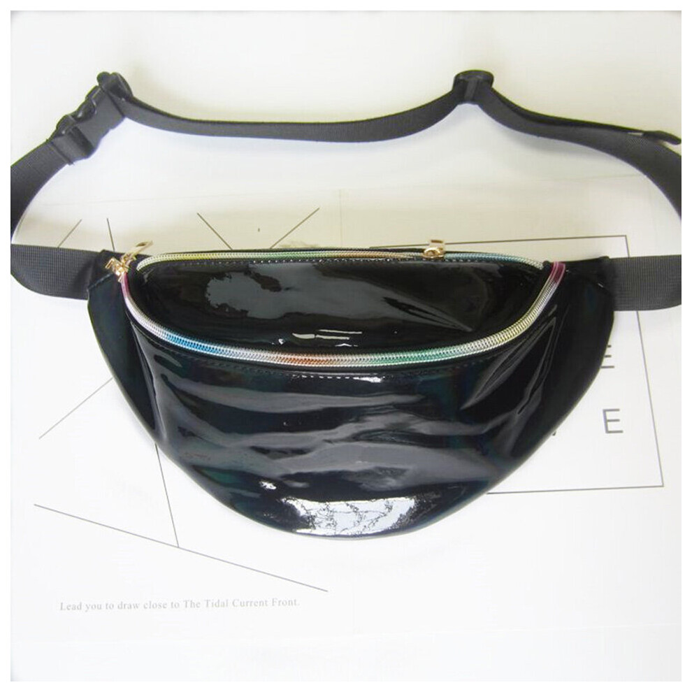 Neon Pink Fanny Pack for Women PU Leather Waist Bags Girl Laser Chest Phone Pouch Belt Bag Female Shoulder Bag Travel-image-OPC-PBSJZH9-NEW