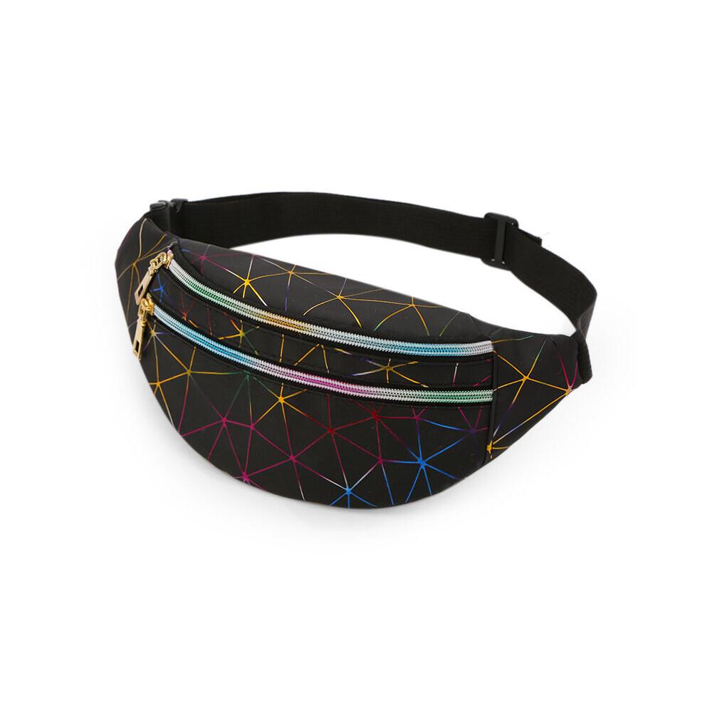 Holographic Fanny Pack Women's Belt Bag Female Waist Bags Laser Chest Phone Pouch Lady Banana Purse Bag-image-OPC-PBSJZYN-NEW