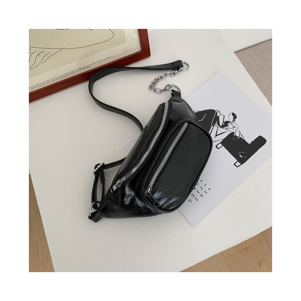 PU Chain Hip Packs Fanny Pack Multi-function Lady Waist Bag Shoulder Bag Women's Belt Bum Bag Pochete Pouch-image-OPC-PBSJZNF-NEW
