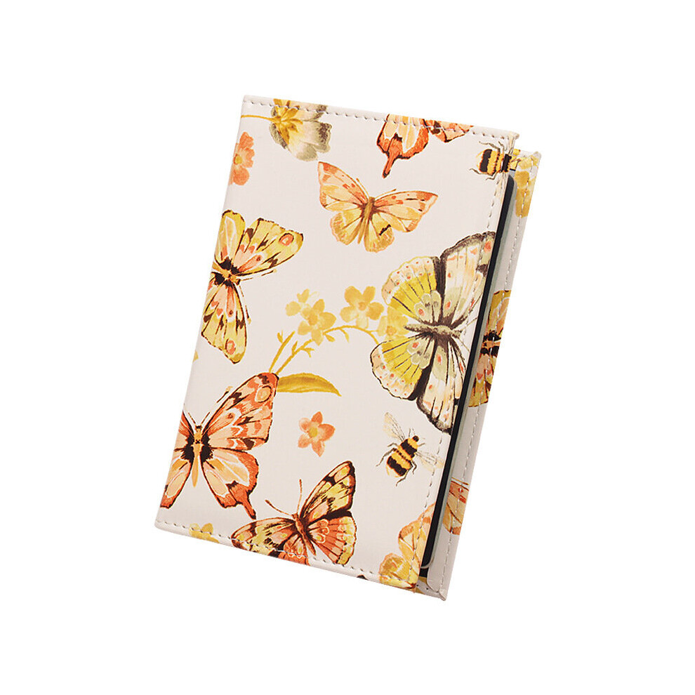 Bees Butterfly Flowers PU Leather Passport Cover Case Ticket ID Holder Passport Wallet Clip Travel Accessories ZSPC53-image-OPC-PBSK78H-NEW