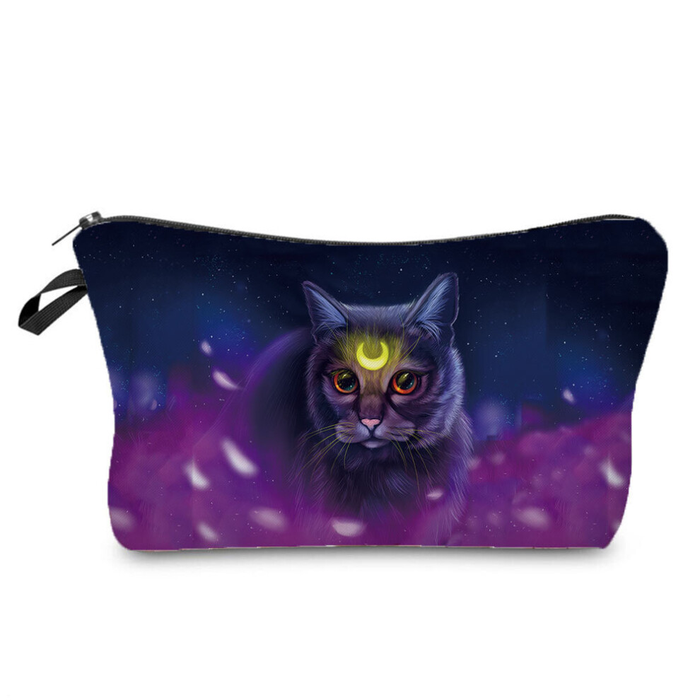 Cat Cosmetic Bags And Case Female Girl Makeup Hand Tote Necessaire Bags Portable Biscuits Organizer Lady's Storage Pouch