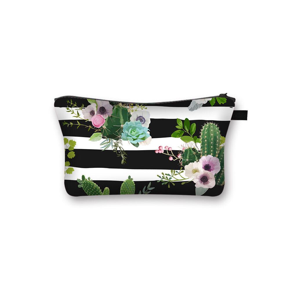Cactus 3D Printing Cosmetic Bag Girl Makeup Case Portable Cactus Lady Storage Bag Cosmetic Bag