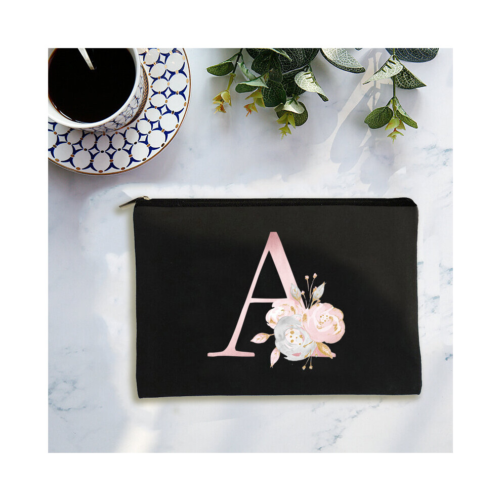 Girl Makeup Bag Pink Letter Pattern Classic Organizer Bag Pouches for Travel Bags Pouch Women's Cosmetic Bag