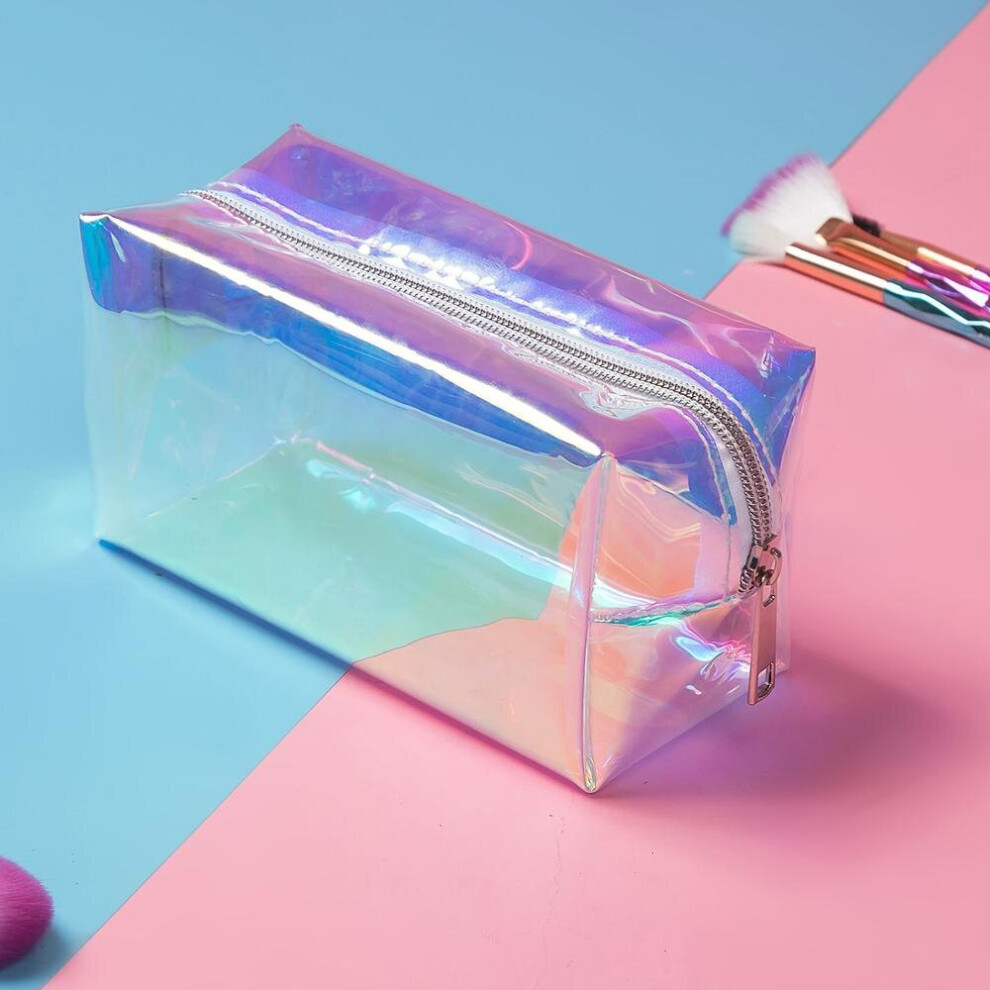 White Girl Clutch High Cosmetic Bag Transparent Wash Bag Beauty Pvc Makeup Bag Portable Lady Organizer Waterproof