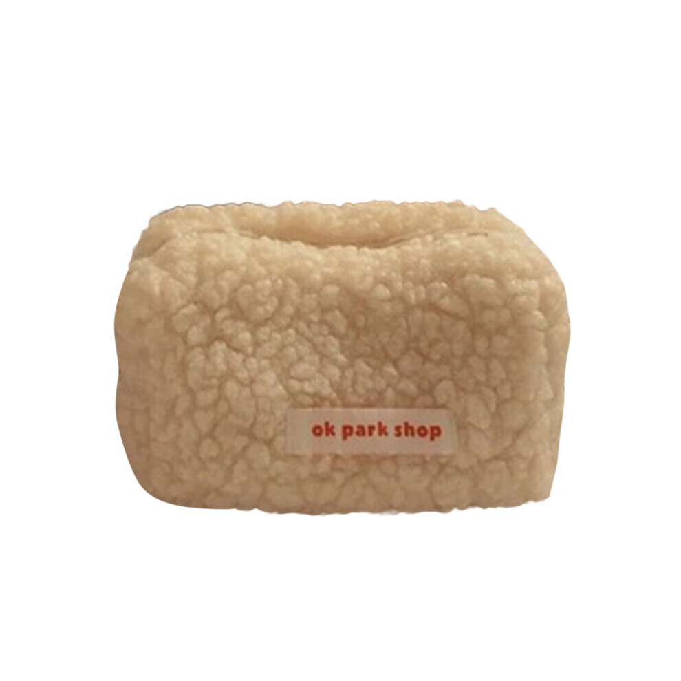 Lamb Hair Cosmetic Bag Plush Storage Bag Stationery Bag Large Capacity Stationery Cosmetic Storage Bag