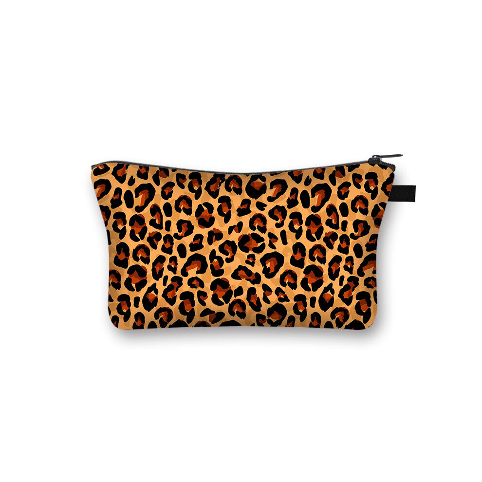 Ladies Water Resistant Makeup Bag Printing Leopard Cosmetic Bag Organizer Bag Women Multifunction Beauty Bag Girl's Storage Bag