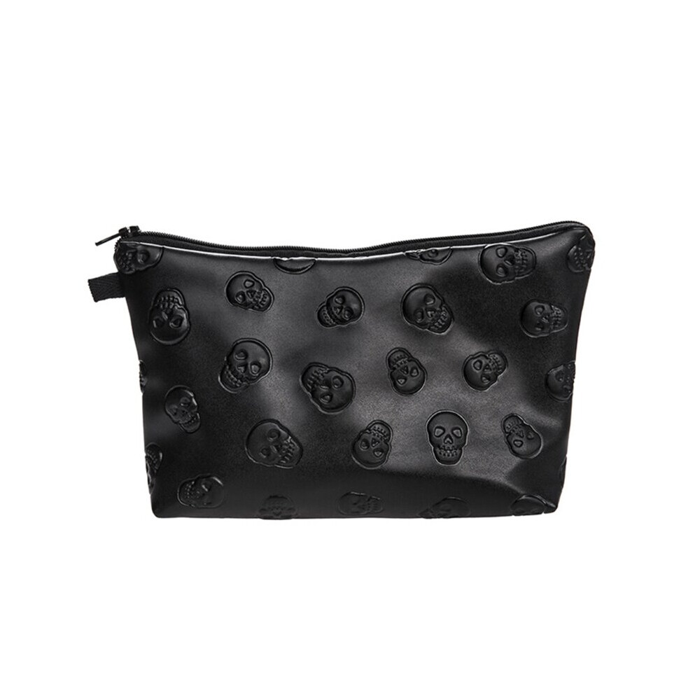 Black Waterproof Cosmetic Makeup Purse Wash Bag Organizer Pouch Pencil Case Handbag