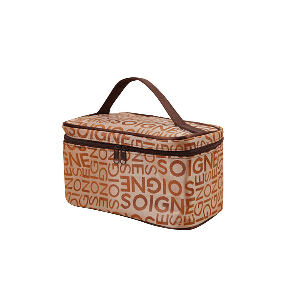 Women's Lettered Make-up Bag Square Travel Portable Storage Wash Bag Cosmetic Storage