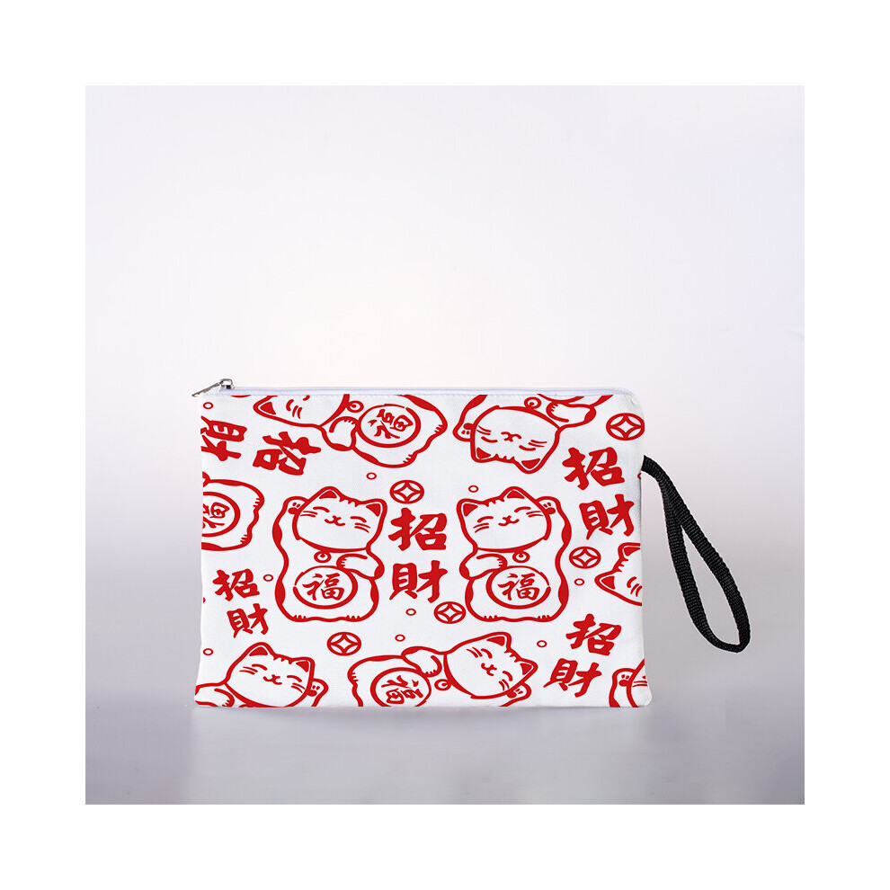 Women's cosmetic bag Japanese lucky cat digital printing cosmetic bag travel storage bag cosmetic bag