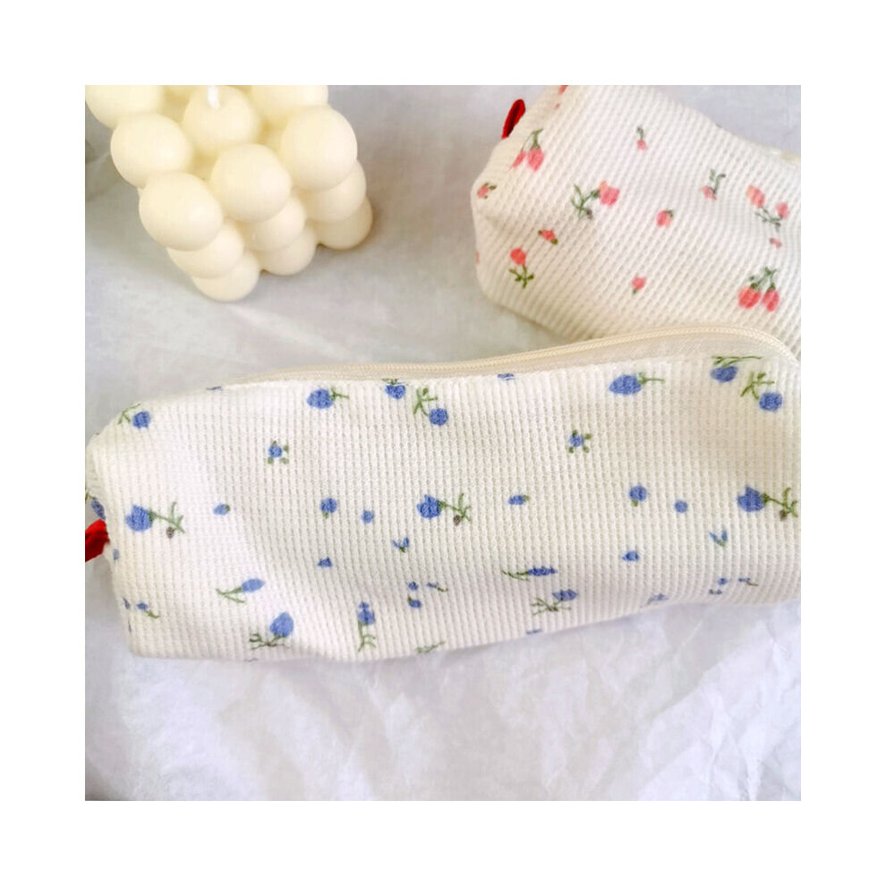 1PCS Cosmetic Bag Floral Flowers Women Makeup Brush Pouch Cases Storage Bags Students Pencil Case
