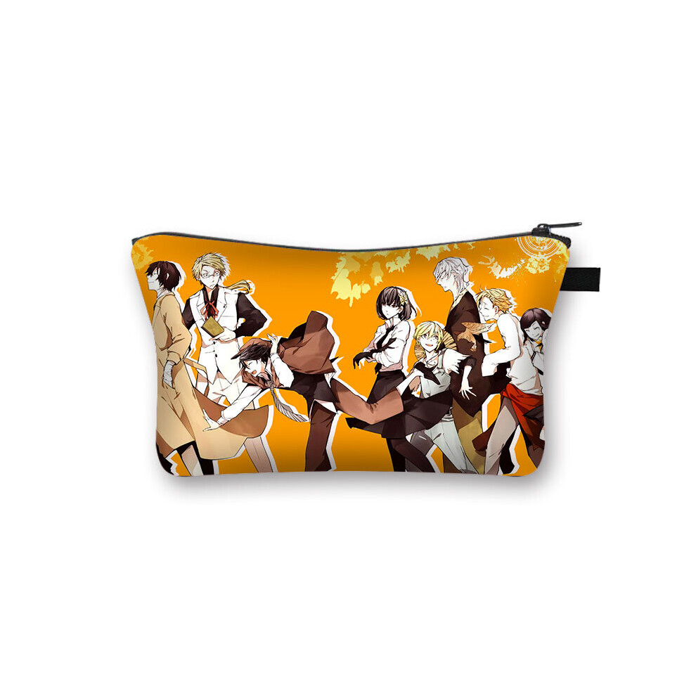 Brown Anime Bungou Stray Dogs Cosmetic Cases Women Cartoon Makeup Bag Dazai Osamu Chuya Nakahara Cosmetics Bag Girls Beauty Bag