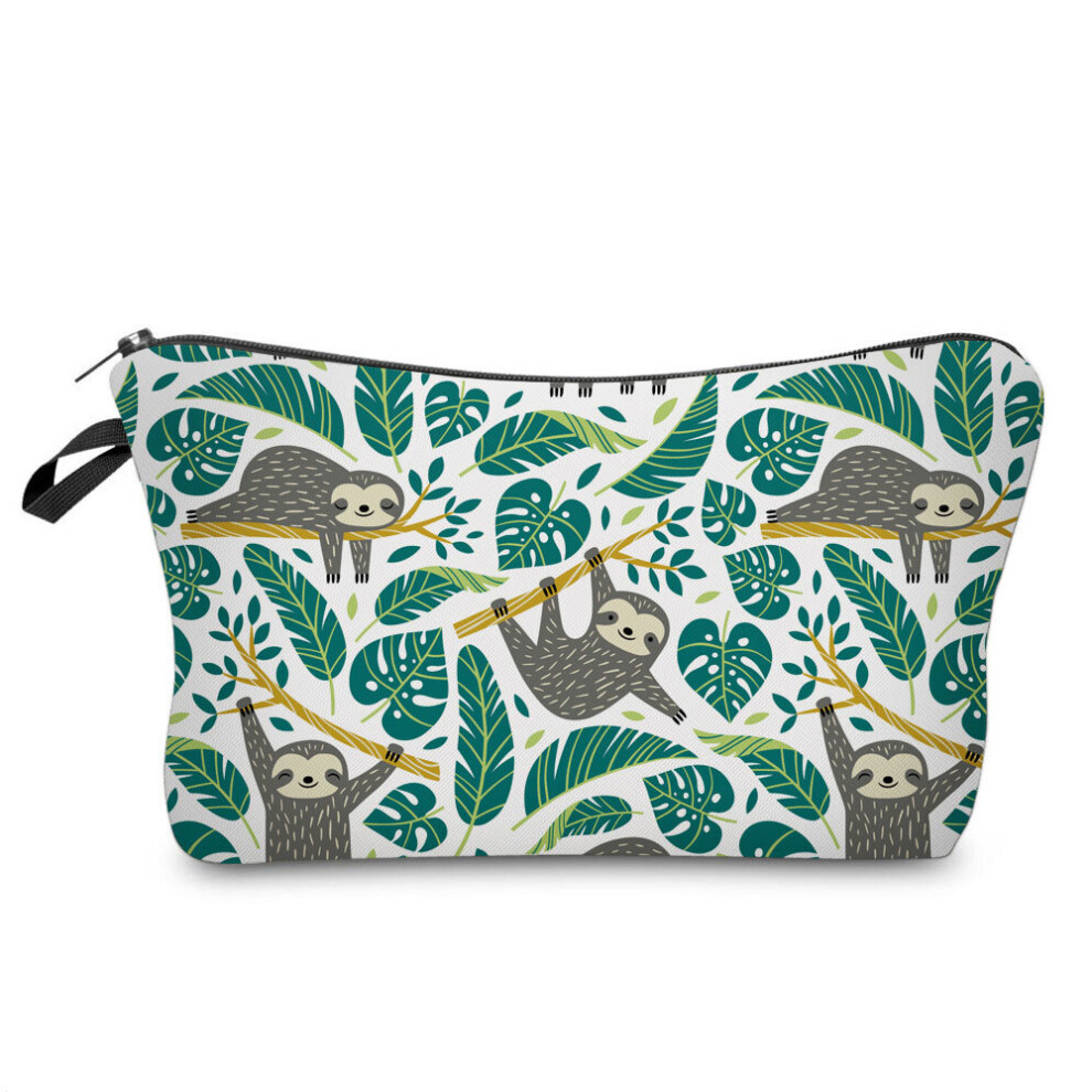 Sloth Pattern Printed Women's Bags Cosmetic Pouch Durable Makeup Organizer Meaningful Gift Bag Eco Pencil Case