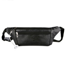 THINKTHENDO Men Leather Fanny Pack Belt Bum Waist Pouch Crossbody Shoulder Sport Zip Bag Waist Packs