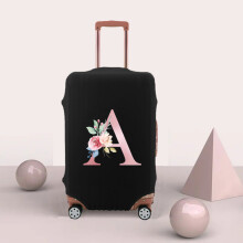 (beige, XL) Pink Letter Luggage Cover Thickened Protective Cover Scratch-resistant Luggage Cover Dust-proof Suitable for 18-32 Inch Luggage
