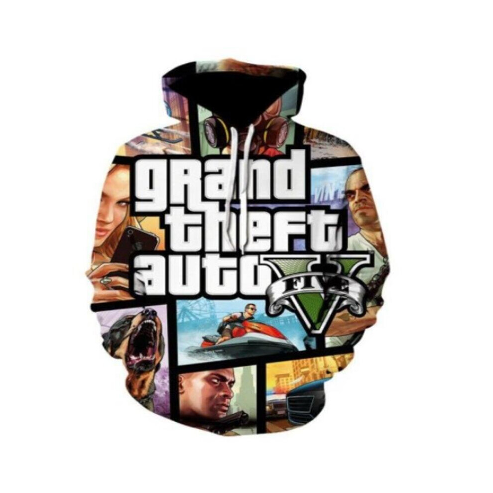 (GTA5, S) Theft Grand Gta5 Auto Game Casual Round Neck 3dprinting Spring And Autumn Hoodie 
