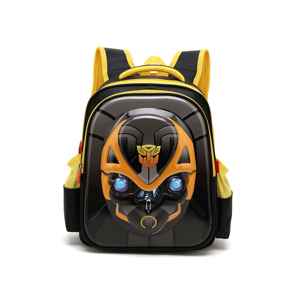 (Yellow) Bumblebee Children Cartoon Schoolbag Yellow Blue Large Capacity Bag