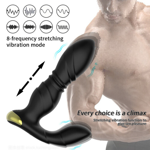 Retractable Prostate Massager Wireless Control Anal Plug Vibrator 1