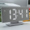 (Black White) Digital Alarm Clock Snooze Display Time Night Led 2