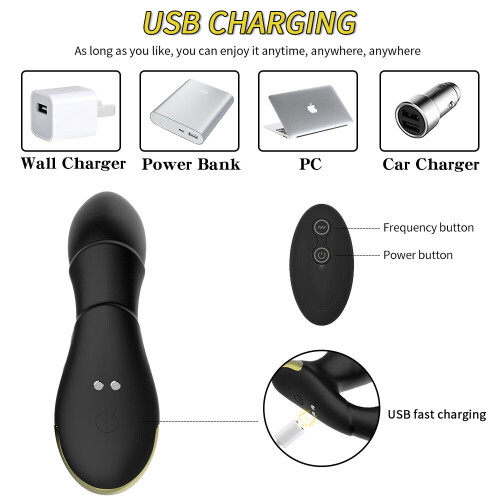 Retractable Prostate Massager Wireless Control Anal Plug Vibrator 2