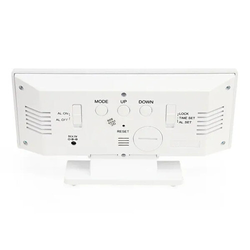 (White Green) Digital Alarm Clock Snooze Display Time Night Led 2