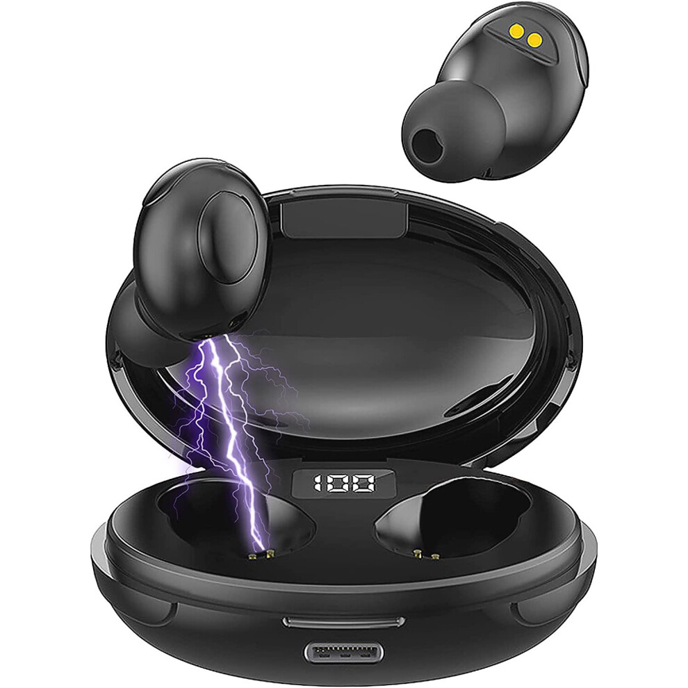 Wireless Earbuds With Mic Bluetooth 5.0 Headphones Usb-C Charging Case, Ipx6 Waterproof Wireless Earphones,Hifi Stereo Deep Bass,In-Ear Headset 7658941655198