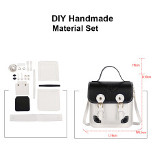 DIY PU Leather HandBag Business Bag Classy Attache Case Handbag Making Material Kit Leather DIY Sewing Bag