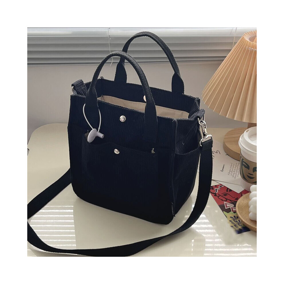 Solid Women's Corduroy Shoulder Bag Handbag Messenger Bags Casual Tote With Pockets-image-OPC-PBSMDPD-NEW