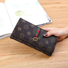 wallet women's long multifunctional buckle soft wallet women's bag long bag woman wallets