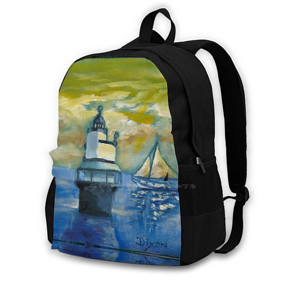 Solomon's Lump Lighthouse & Skipjack In The Chesapeake Bay In 1886 Travel Laptop Bagpack Bags Chesapeake Bay Tangier Multicoloured 885654921099