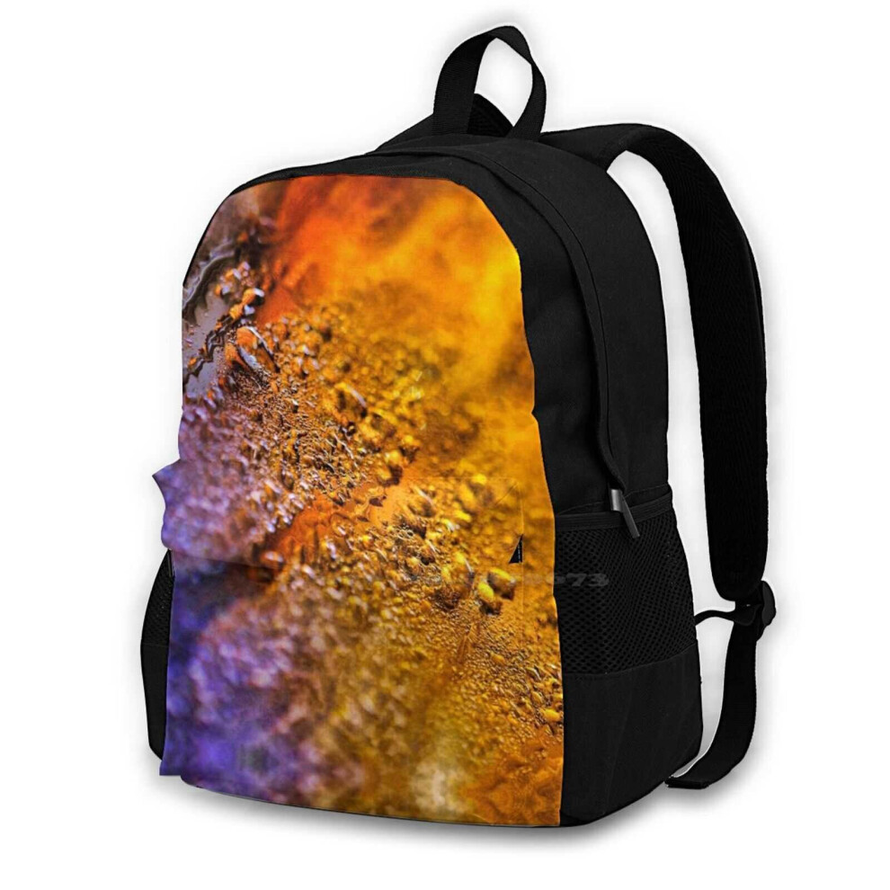 Amber Abstract Travel Laptop Bagpack Bags Amber Resin Water Droplet Droplets Abstract Abstract Liquid Liquid Multicoloured 885654930077