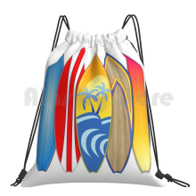 Surfboards Backpack Drawstring Bags Gym Bag Waterproof Surfboards Surfing Surfer Surf Water Sports Surf Board Surfboard