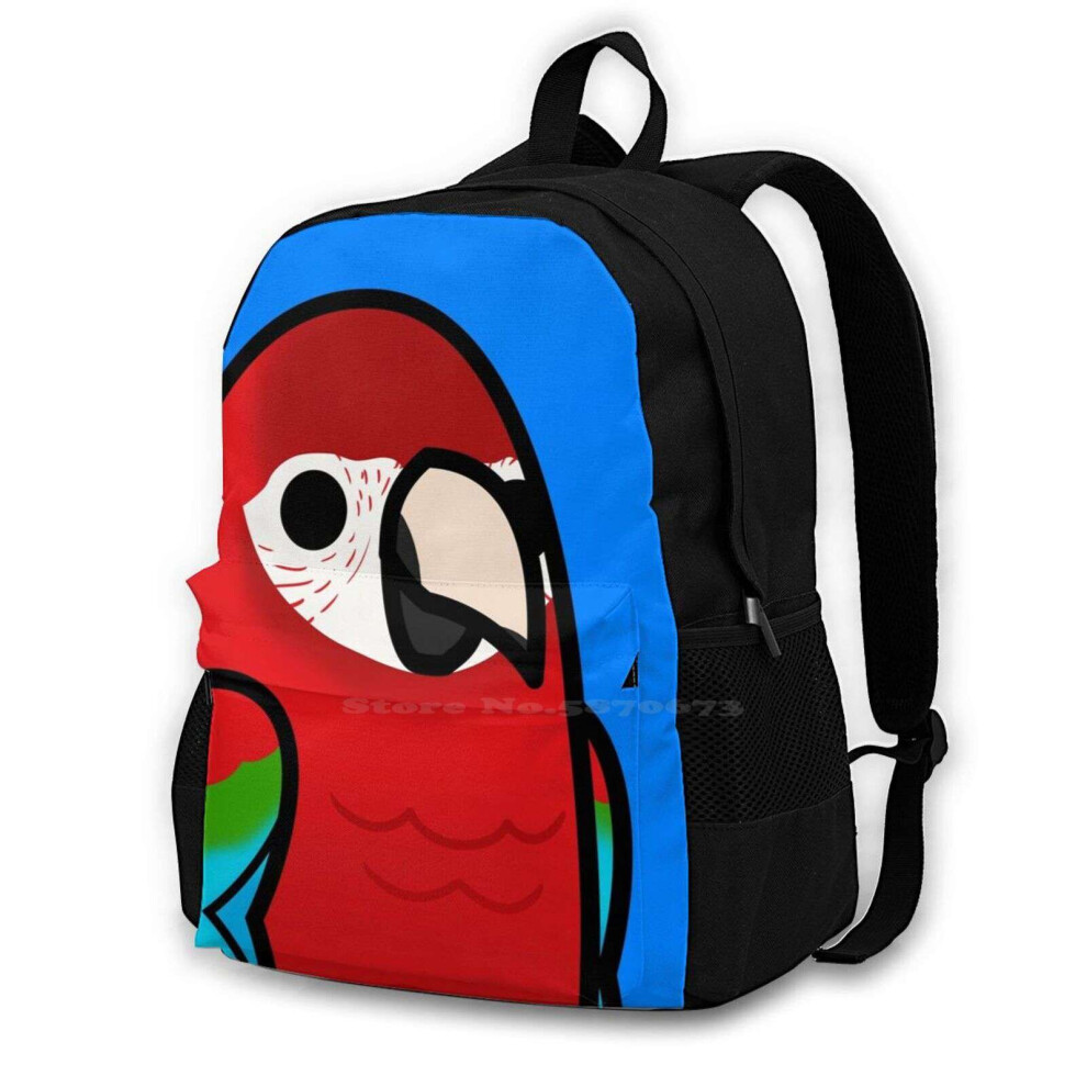 Too Many Birds! - Red & Green Macaw Large Capacity Backpack Laptop Travel Bags Bird Birds Too Many Cockatiel-image-OPC-PBSN8VQ-NEW