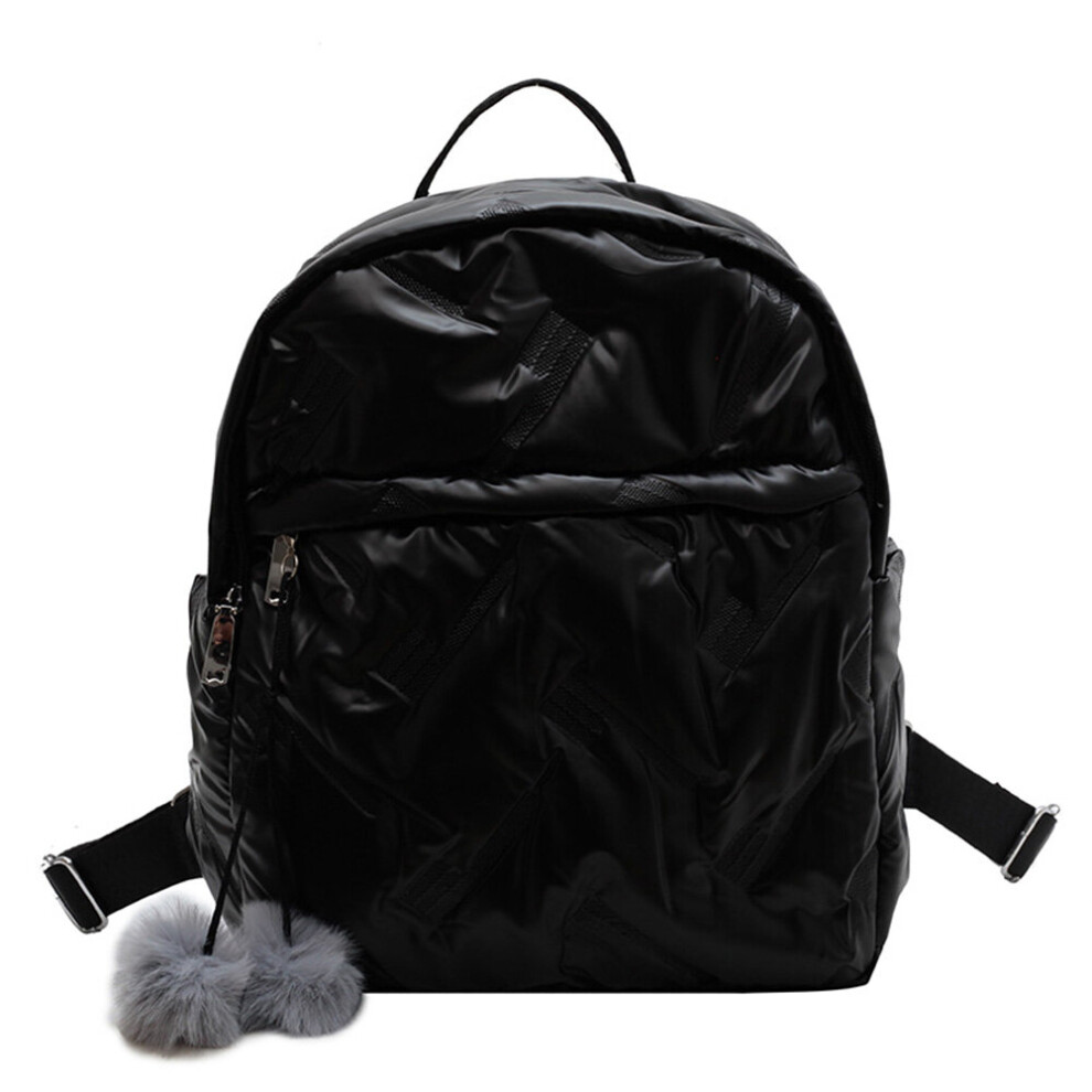 Waterproof Student School Bags Solid Women Female Backpack Zipper Quilted Cotton Backpack Casual for Winter-image-OPC-PBSNBS9-NEW