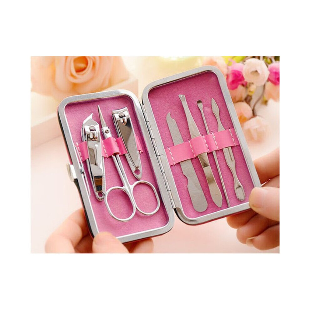 Pink Cartoon Nail Clippers Set Nail Clippers Manicure Manicure 7-Piece Set