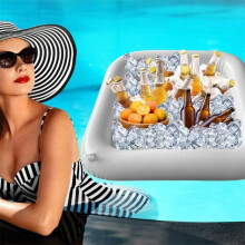 Inflatable Drink Tray Holder PVC Ice Bar Water Tray Beer Glass Holder Party Tray