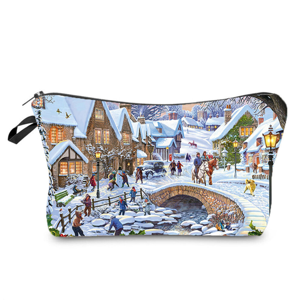 Multicoloured Customizable Makeup Bag Portable Christmas Women Makeup Bag Large Capacity Ladies Travel Cosmetic Bag Cosmetics Storage Bag