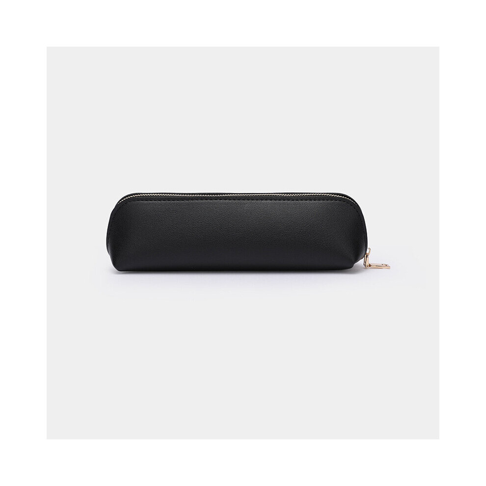 Black Organizer Pencil Bag Small Brush Cosmetic Makeup Pouch Student School Office Stationery