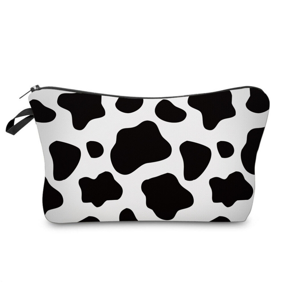 Multicoloured 3D Printed Cow Cosmetic Bag Female Ins Wind Fire Cow Print Storage Cosmetic Bag