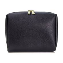 Personalized Cosmetic Bag Large-Capacity PU LeatherCosmetic Storage Bag Embroidered Travel Wash Bag